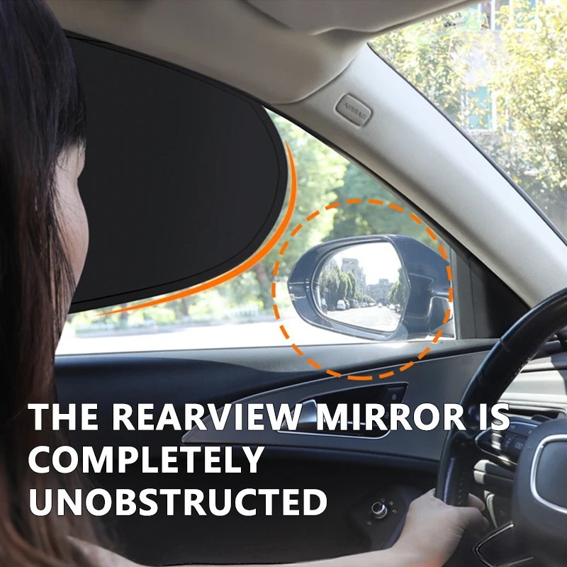 2Pcs Car Side Window Sun Shade Static Cling UV Blocker Visor Extender For Ford