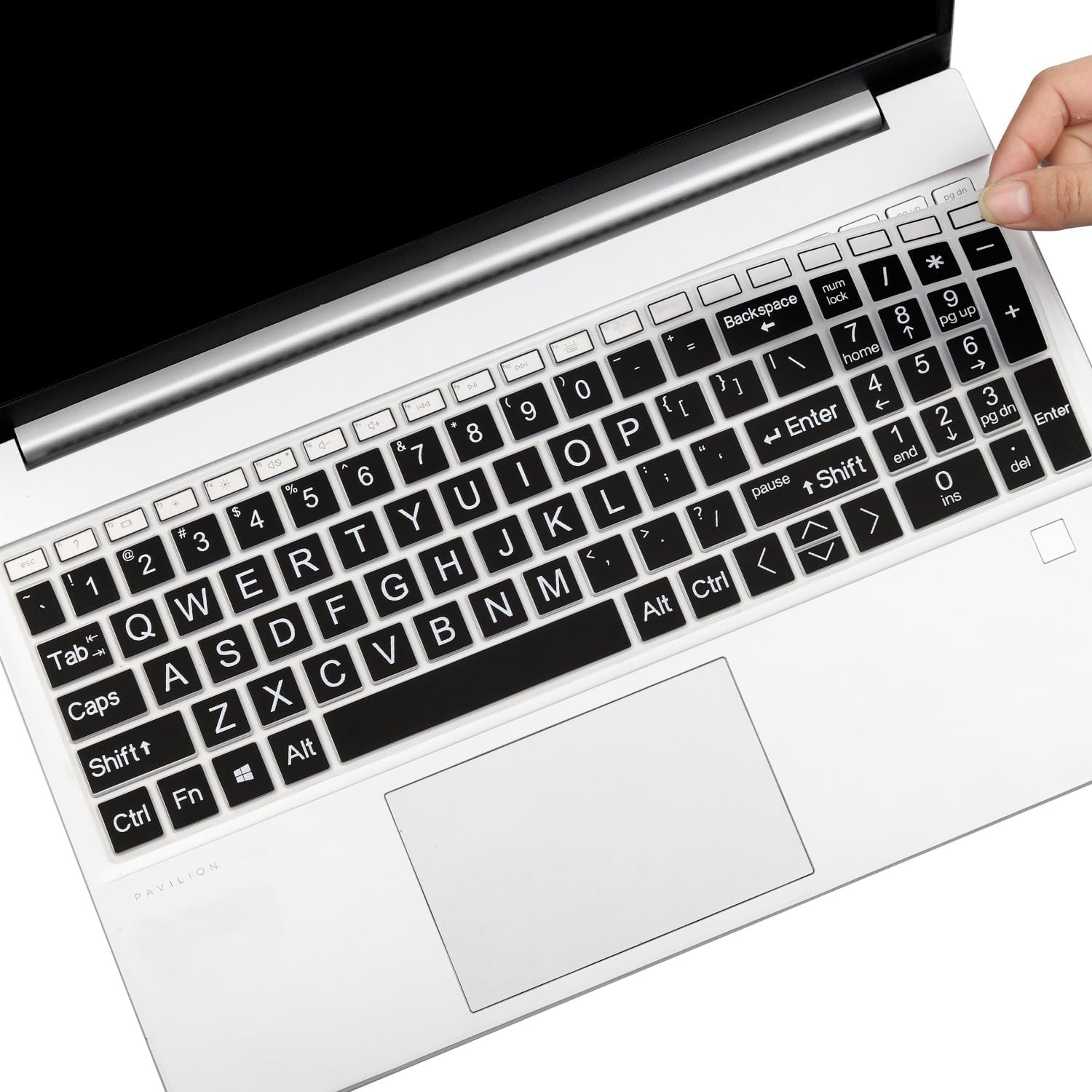 Large Print Keyboard Cover for 2025-2023 HP Laptop 17-Cn 17-Cp, HP Essential Lap