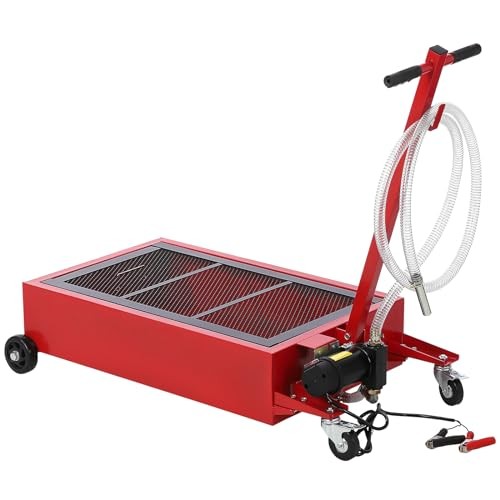 Low Profile Oil Drain Pan, 20 Gallon Oil Drain Pan with 20 Gallon-Electric Red