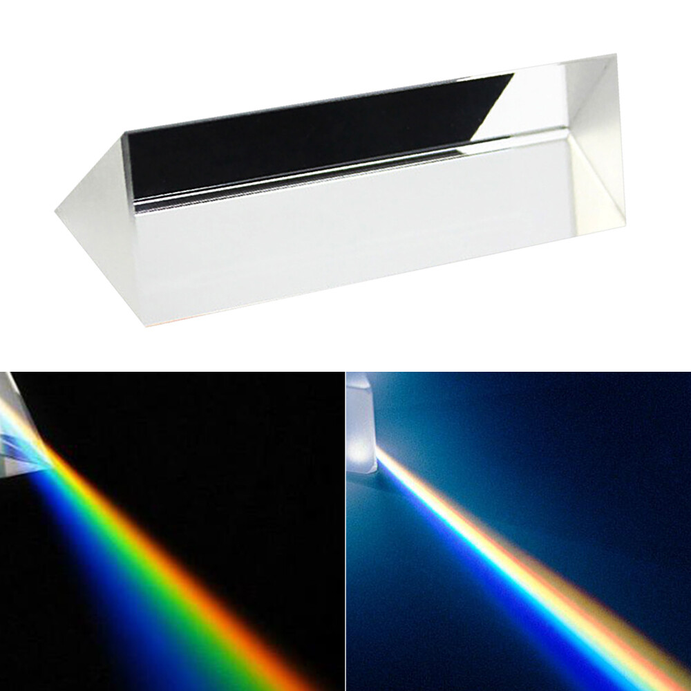 30mm Optical Glass Triangular Prism Triple Prism for Teaching Photography F8B0