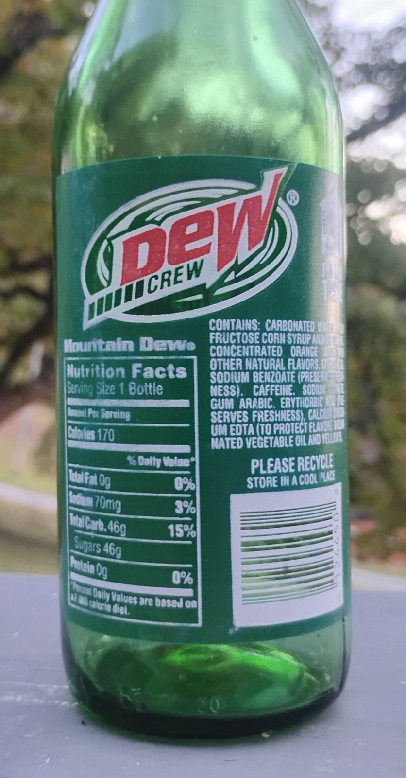 Vintage 12oz MOUNTAIN DEW "DEW CREW" Soda Bottle NASCAR Racing SIGNATURES Mint