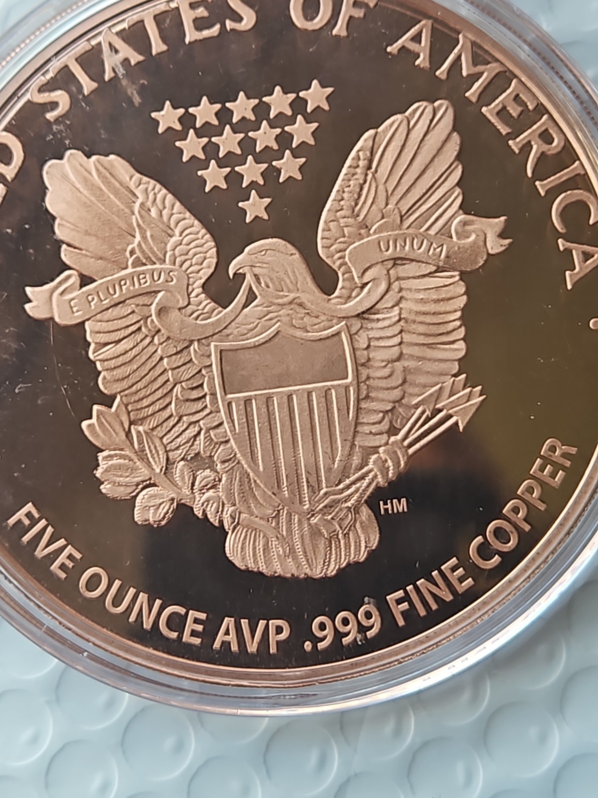 5 oz Copper Round -Walking Liberty **IN A CAPSULE**