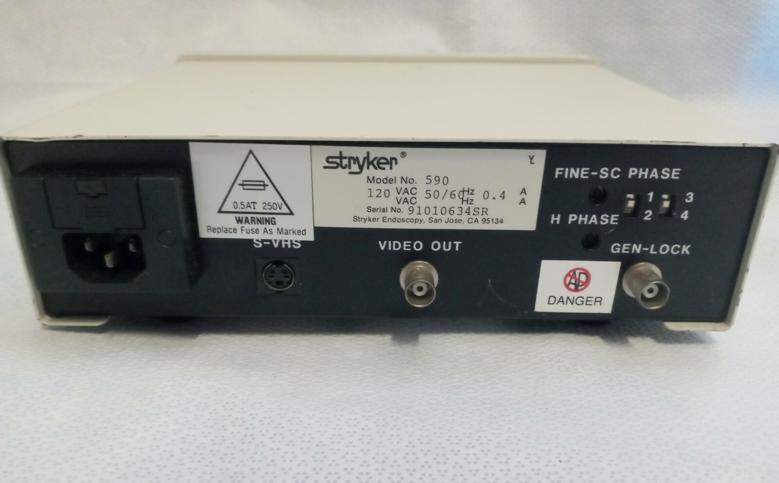 Stryker 590 SR ENDOSCOPY VIDEO CAMERA Processor