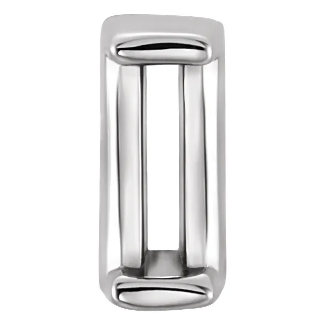 14k White Gold Unset Straight Baguette Solid Base Setting