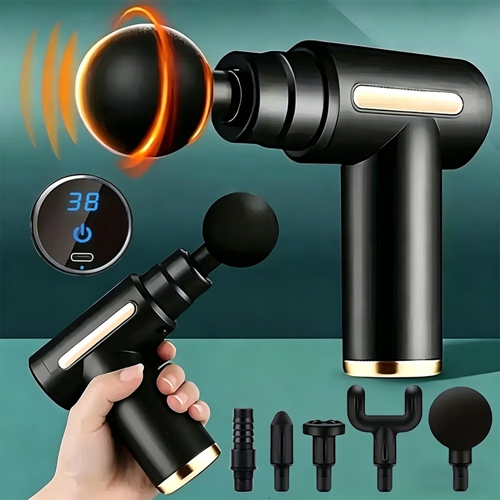 38speed Massage Gun Portable Muscle Massager USB Rechargeable Fascia Gun DeepASI