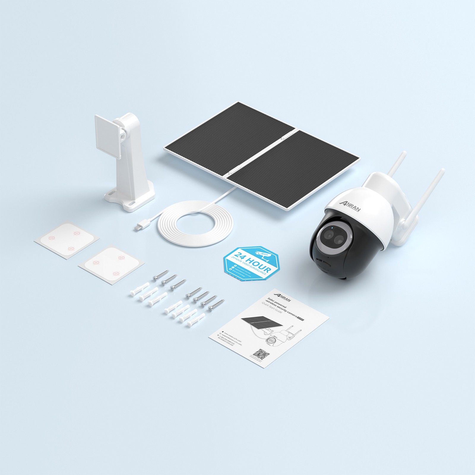 SoloCam AOV Solar Wireless Security Camera 360° PTZ 3K Dual-Camera Night Vision