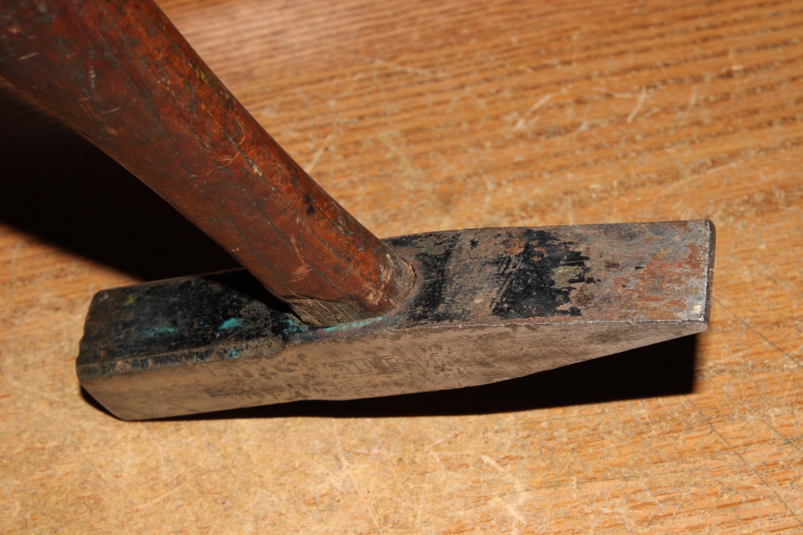 Vintage Plumb Tack Hammer Tinsmith Square Flat Head