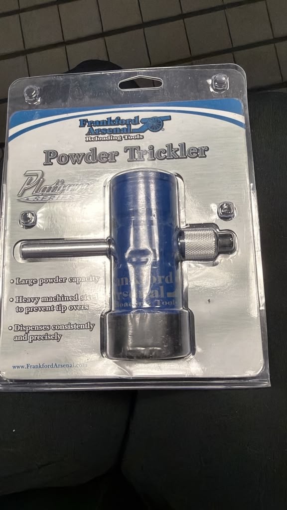 Frankford Arsenal Platinum Series Powder Trickler Blue Steel Large Capacity