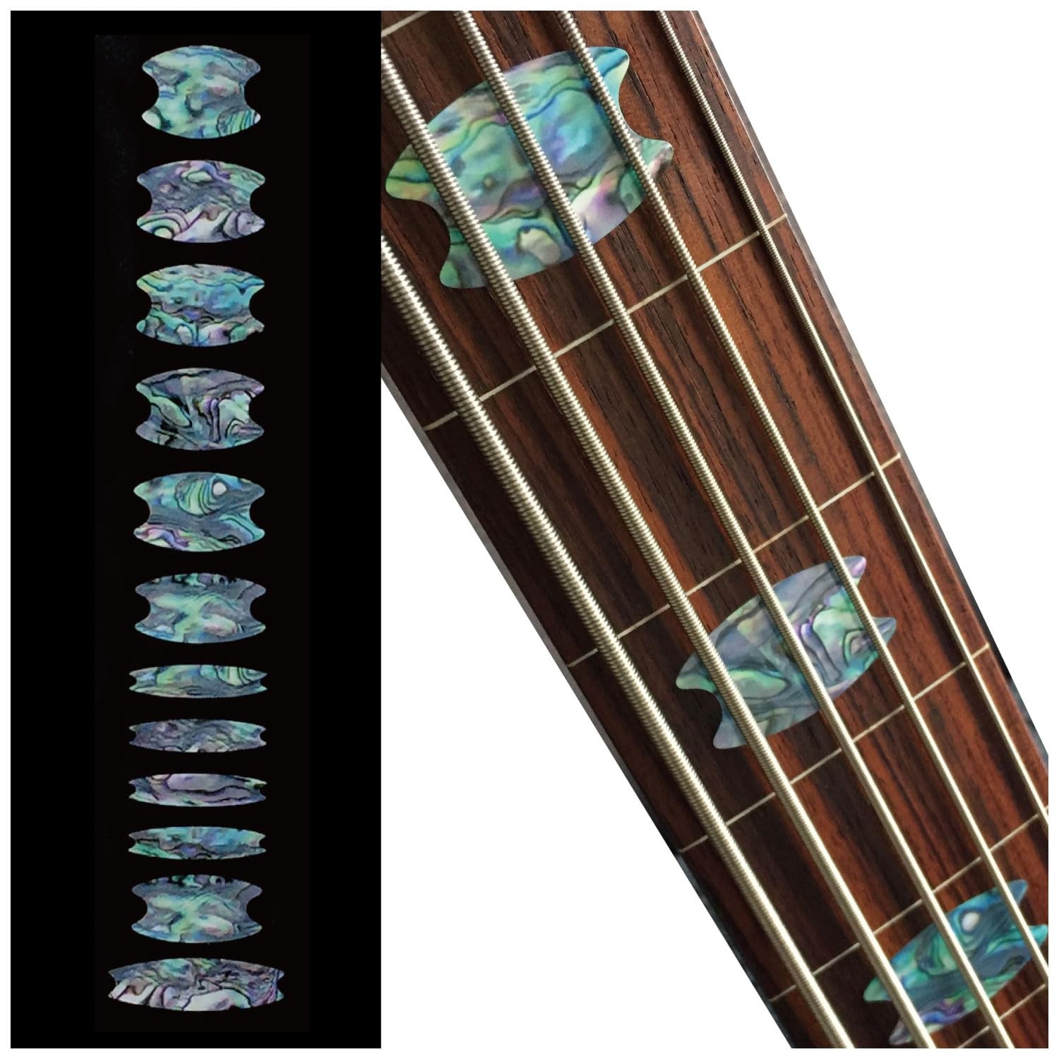 Jakamoto Oval Crown Block Base Position Mark Musical Instrument Inlay Sticker...