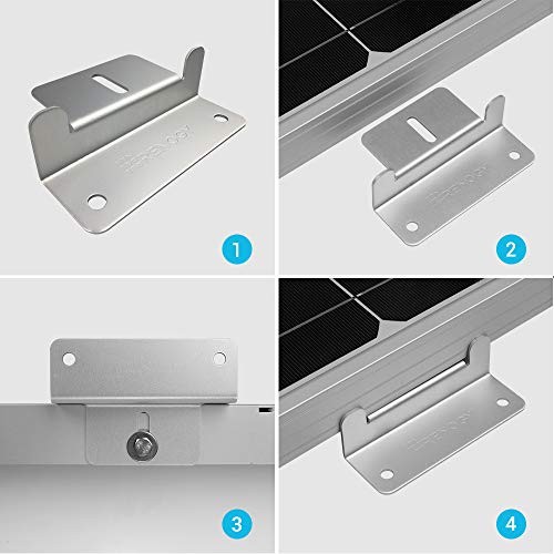 2 Sets Solar Panel Mounting Z Brackets Lightweight Aluminum 2 Sets Z Bracket