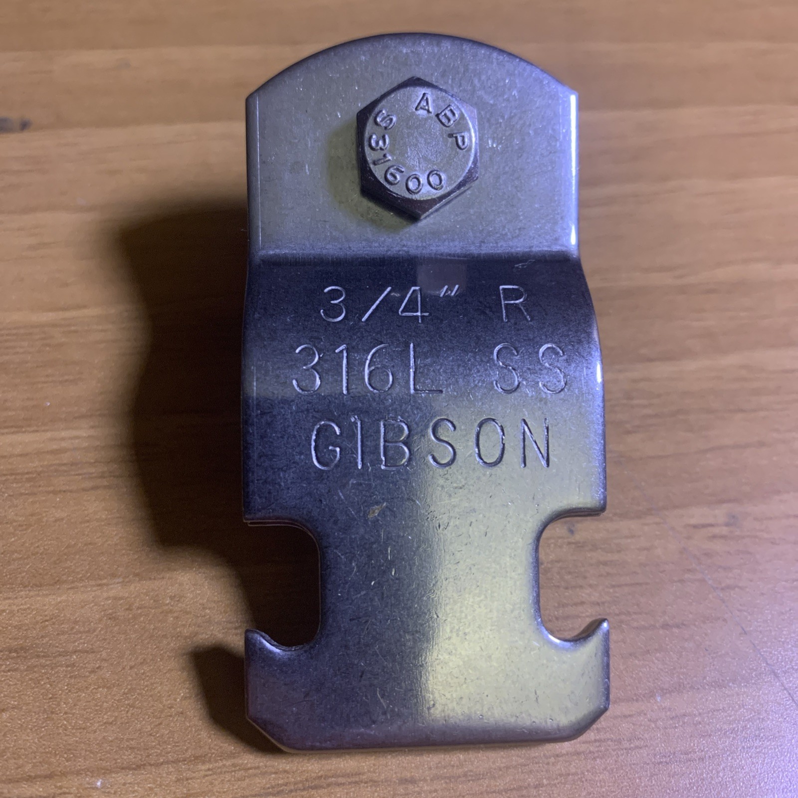 * (LOT of 10) 3/4" STAINLESS STEEL  Gibson STRUT STRAP PIPE  / CLAMP 316L