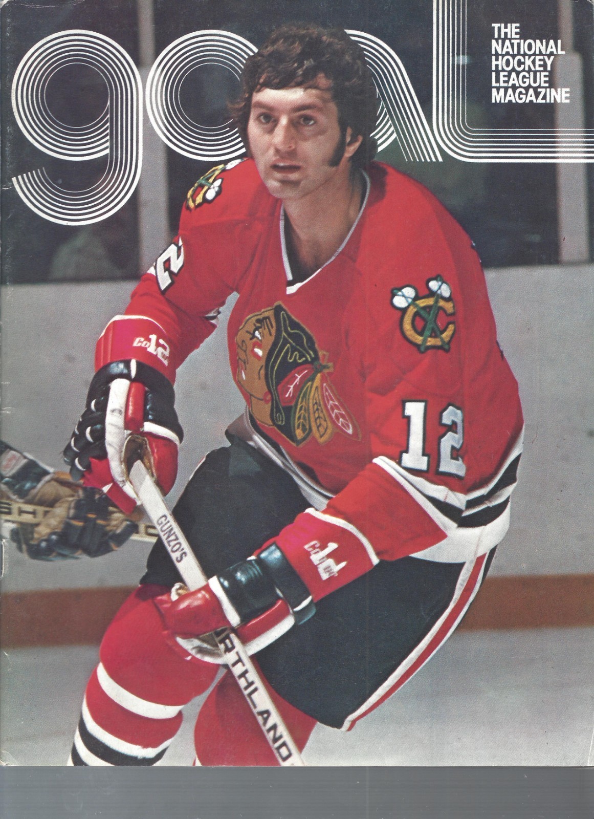 1975 GOAL hockey program New York Islanders Chicago Blackhawks Ivan Bolderev
