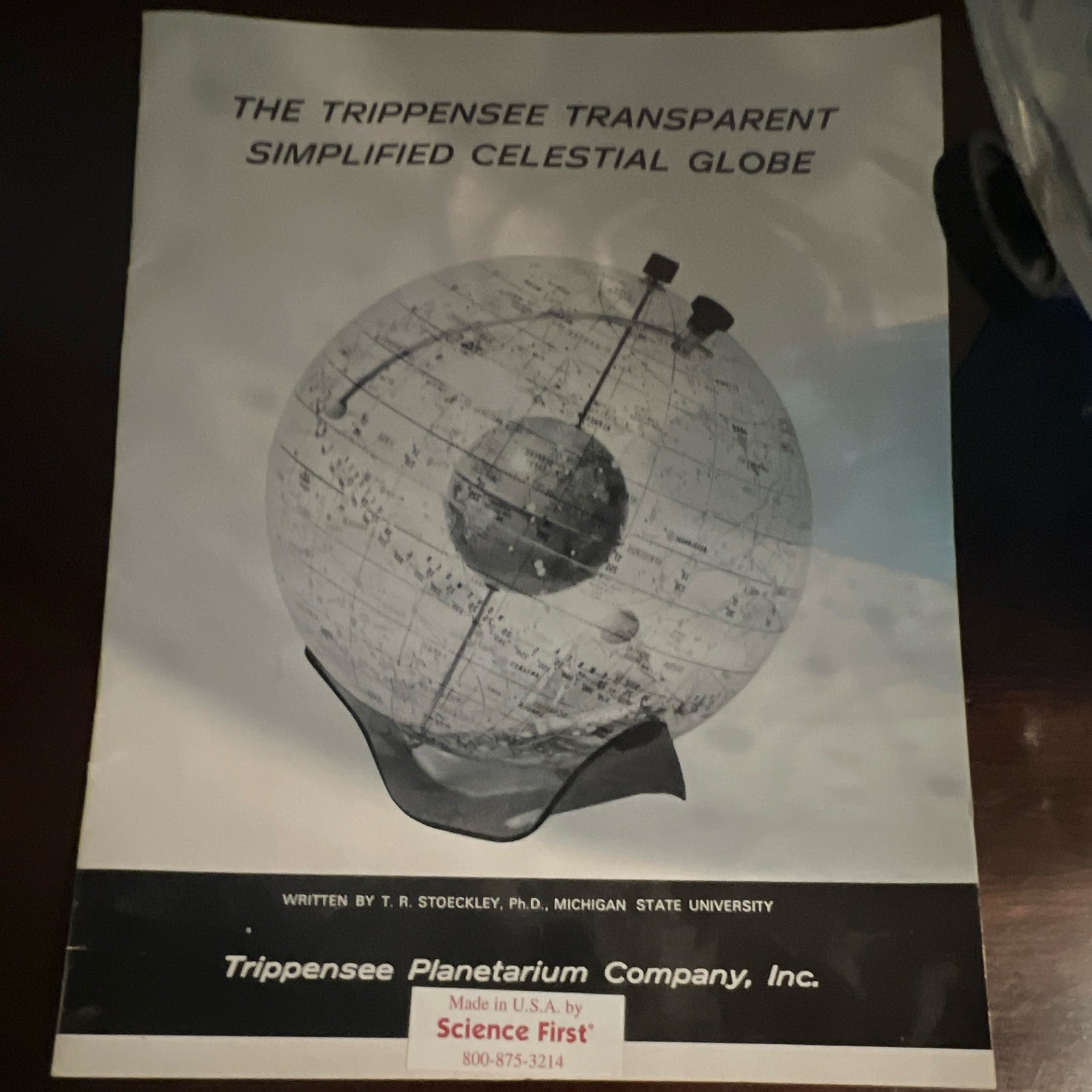 Trippensee Transparent Simplified Celestial Globe Clear Plastic Tabletop w/ Base