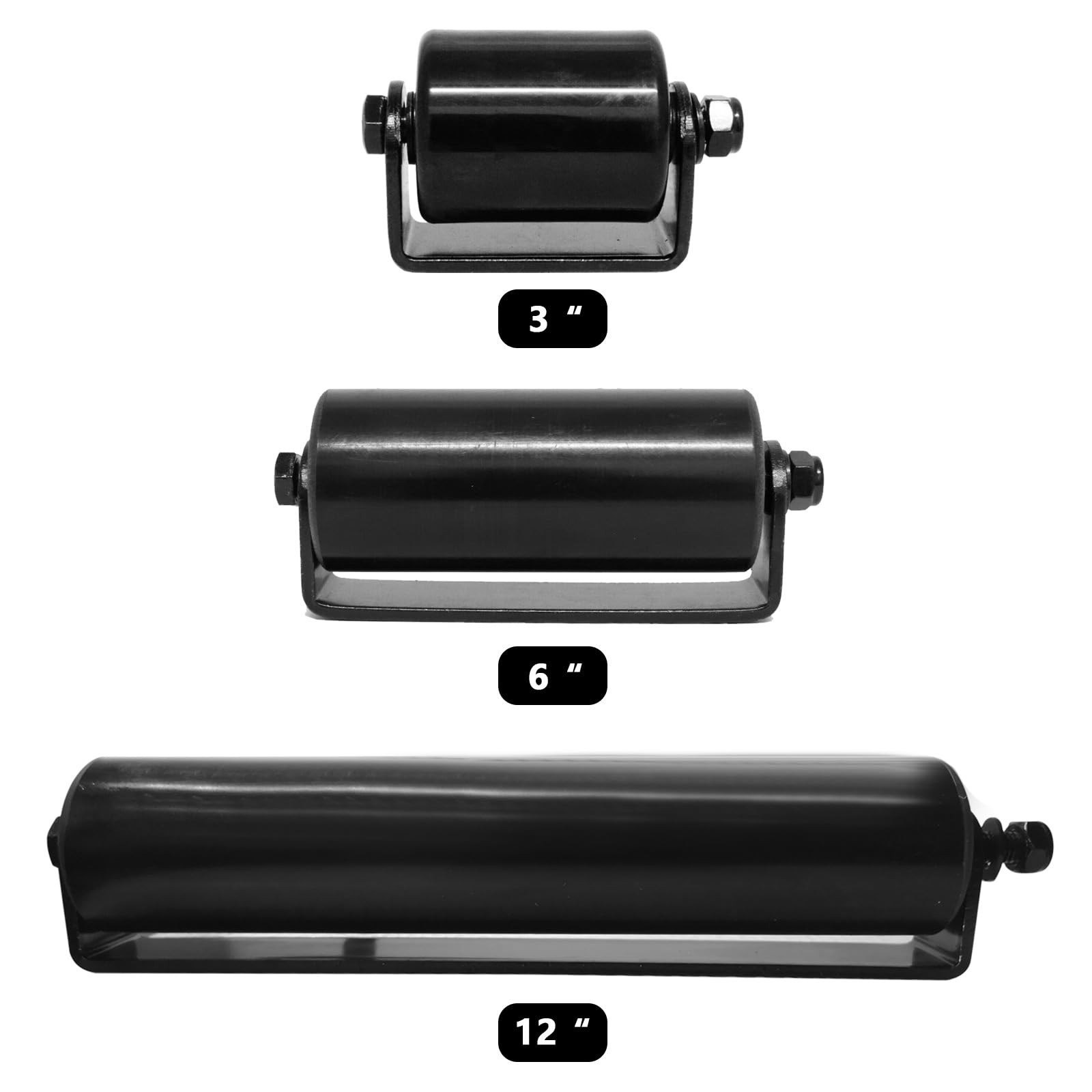 2Pack Slide Gate Guide Roller with C Post Welded Bracket, Hard Nylon Sliding ...