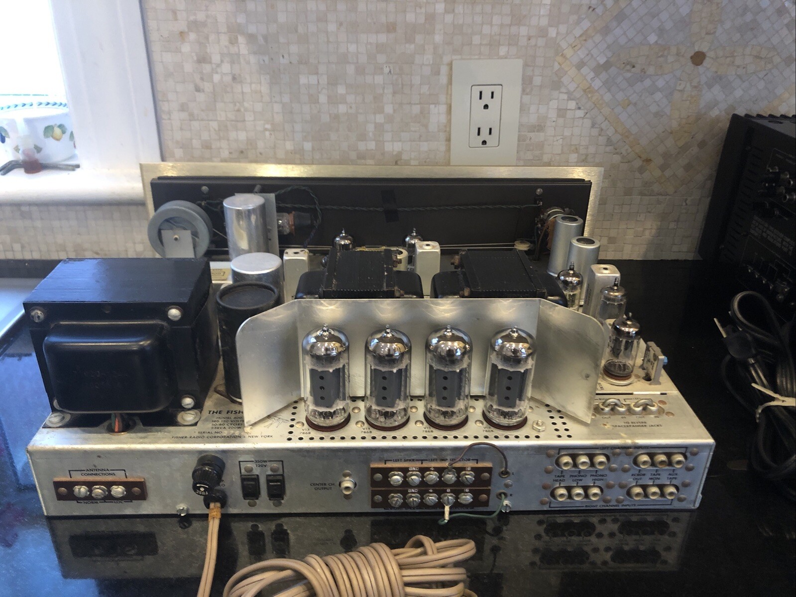 FISHER 400 FM Multiplex Tube Receiver Amplifier Perfect Working Condition #37648