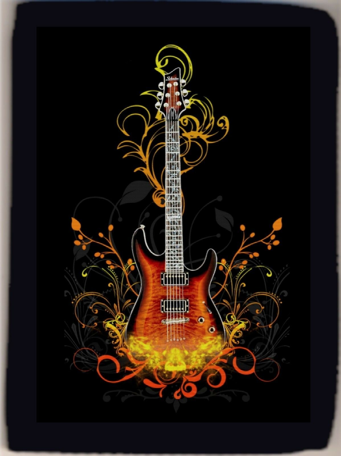 Guitar Magical Rock N Roll Musical Musician Trifold Wallet Grab Closure NEW