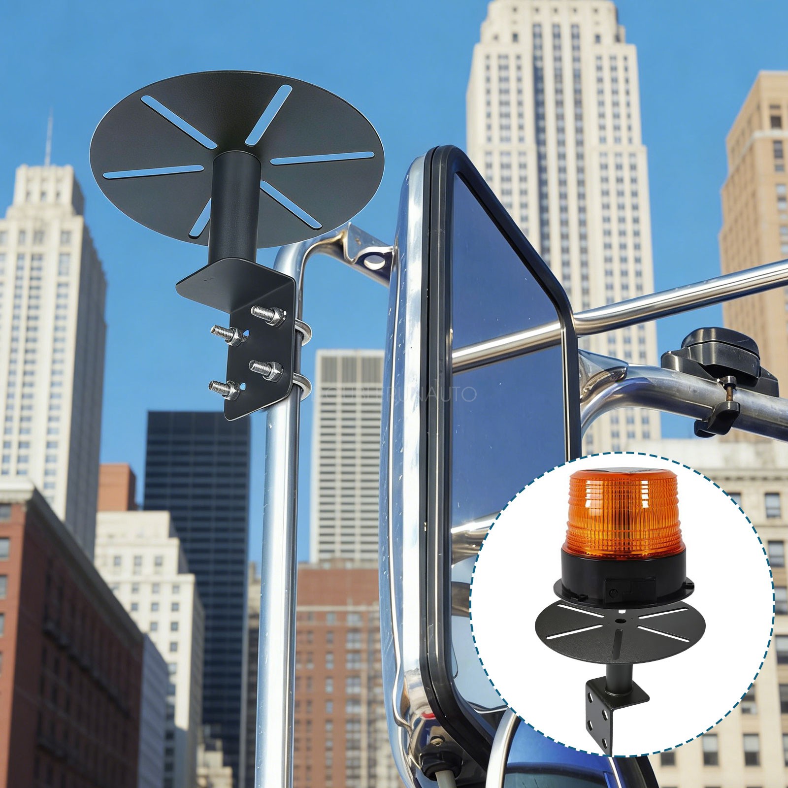 Strobe Light Mounting Bracket Mirror Mounted Bracket for truck  2pcs