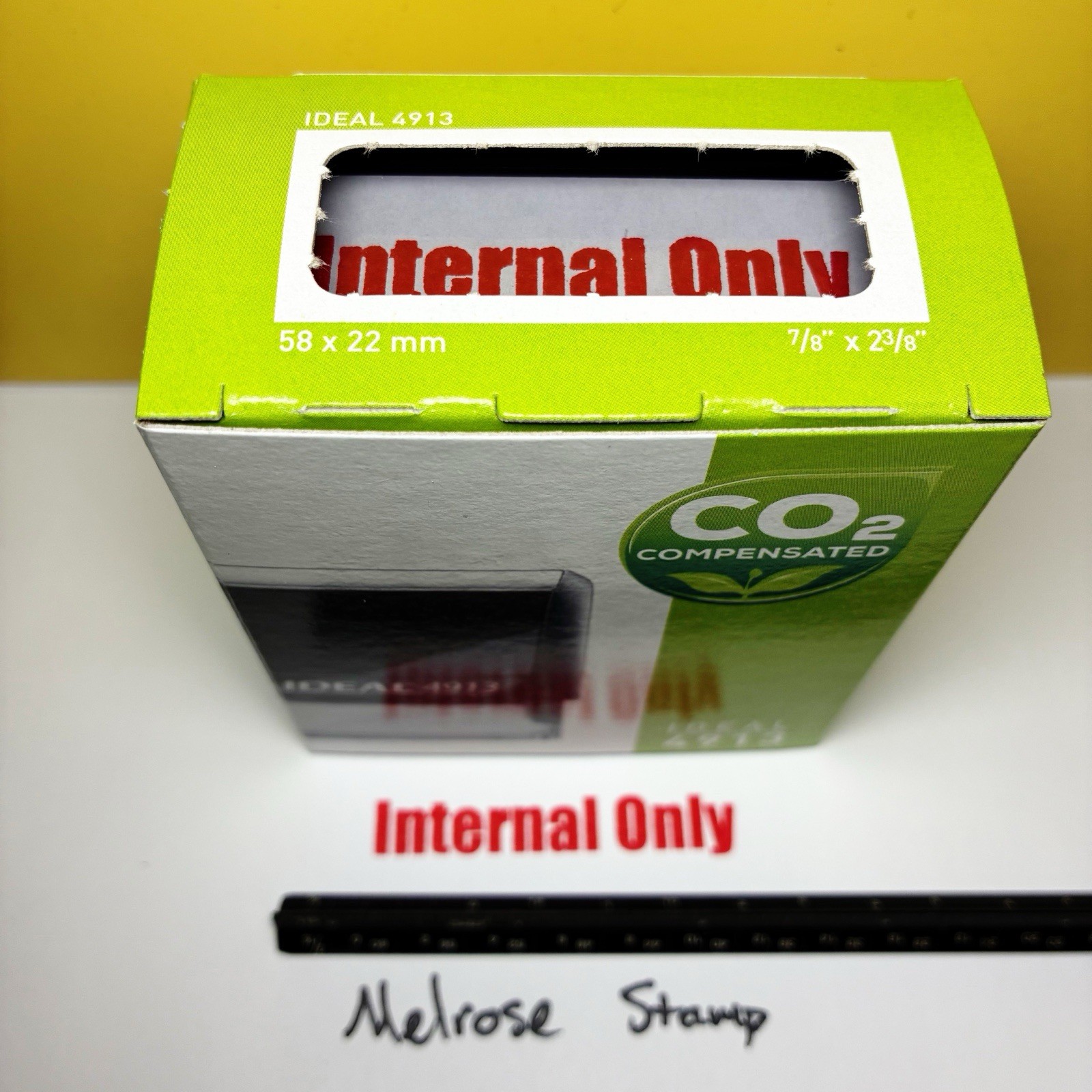 Internal Only Rubber Stamp Red Ink Self Inking Ideal 4913