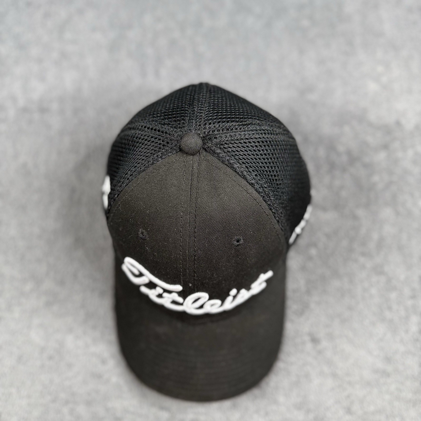 Titleist New Era Pro V1 Footjoy Flexfit Golf Hat Cap Black Size Small Medium