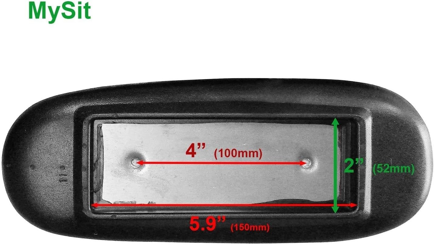 Black Neoprene Armrest Pads for Office Chairs - Easy Install 4" Mounting