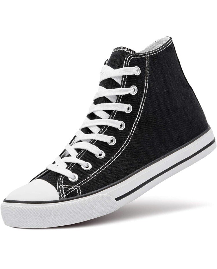ZGR Men’s High Top Canvas Sneakers Lace Up Classic Casual Walking Shoes￼