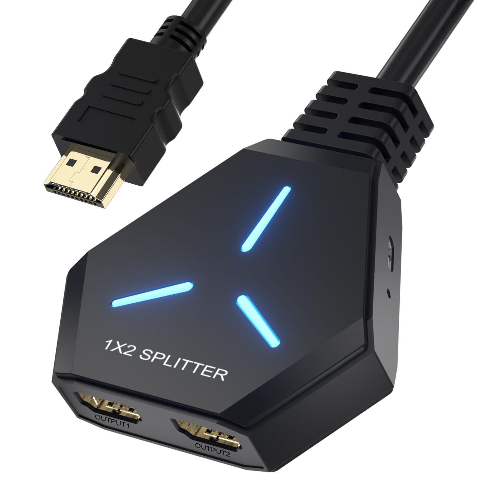 HDMI Splitter 1 in 2 Out Duplicate/Mirror (Not Extend), 4K@30hz HDMI Splitter...