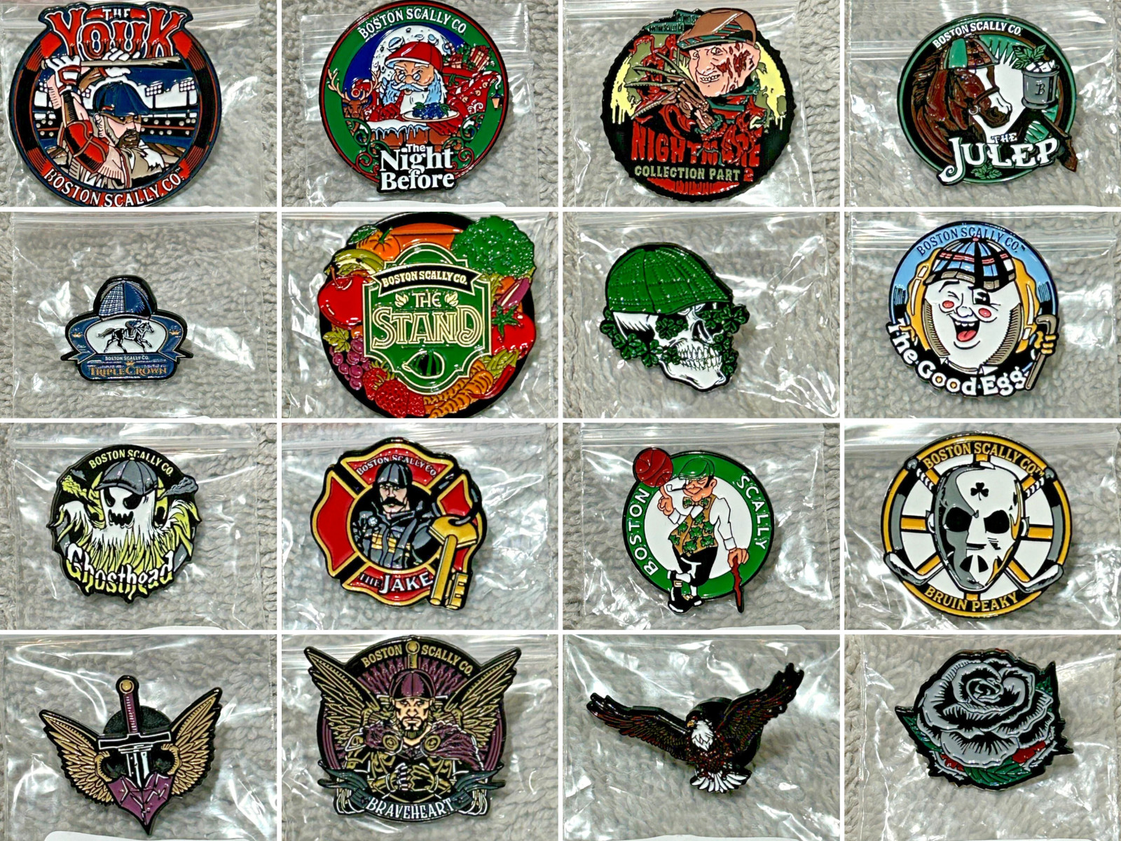Boston Scally Cap Pins  - You Pick