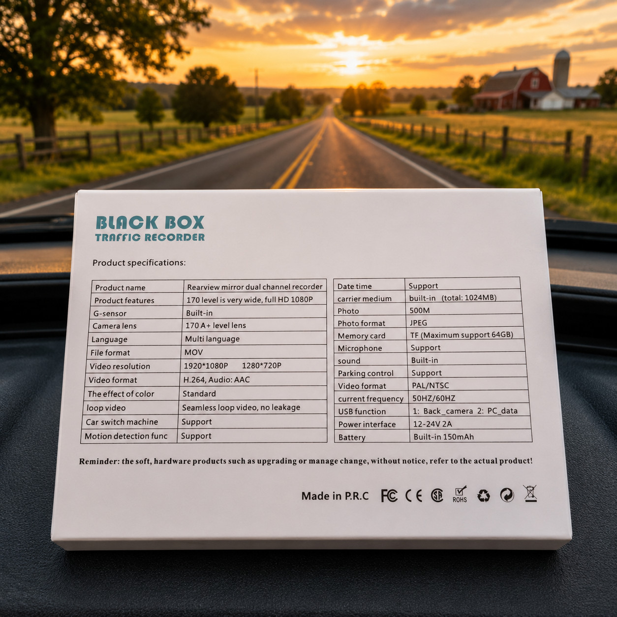 Dash Cam - Black Box Traffic Recorder New in Box