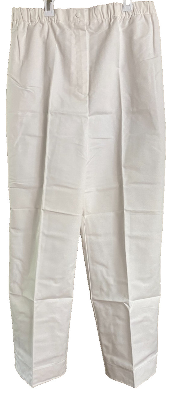 WOMANS WHITE DRESS SLACKS HOSPITAL DUTY UNIFORM  SIZE 16L