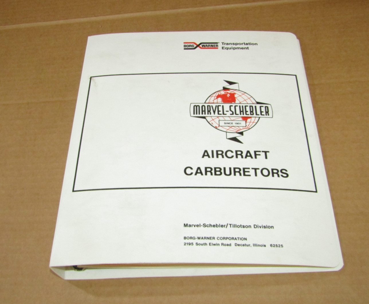 Marvel Schebler Aircraft Carburetors manual 1975