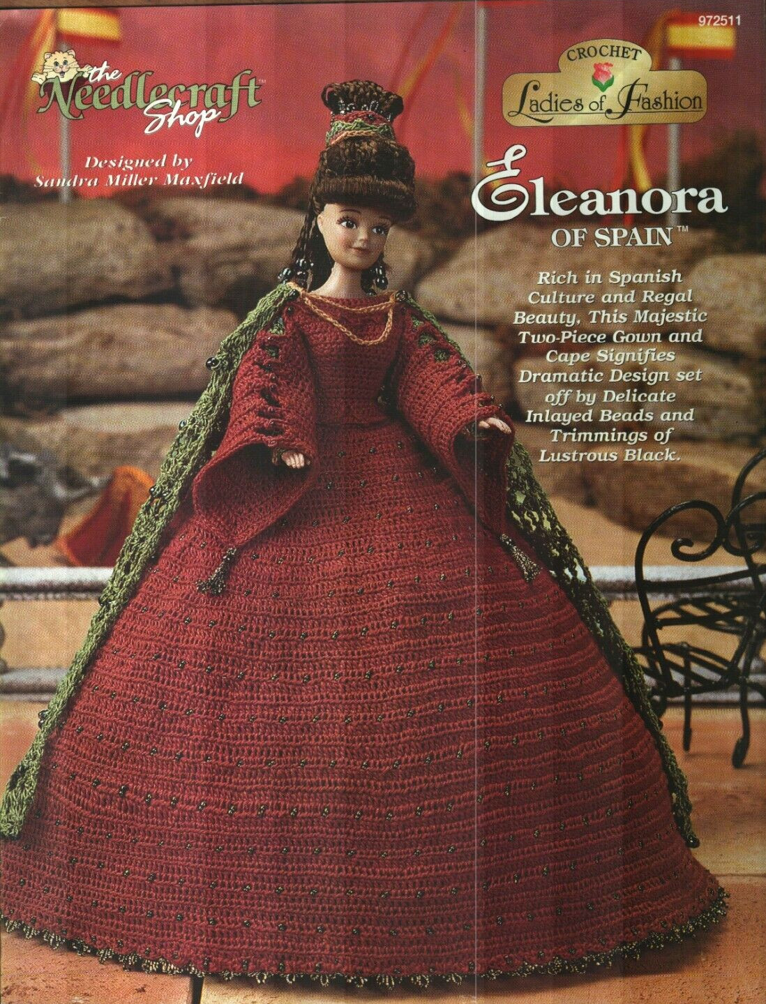 NEW ELEANORA OF SPAIN DRESS FASHION DOLL LADIES OF FASHION CROCHET PATTERN BOOK