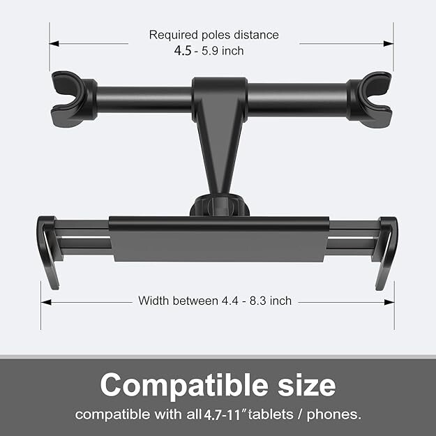 Universal Car Back Seat Headrest Tablet IPAD Phone Mount Holder