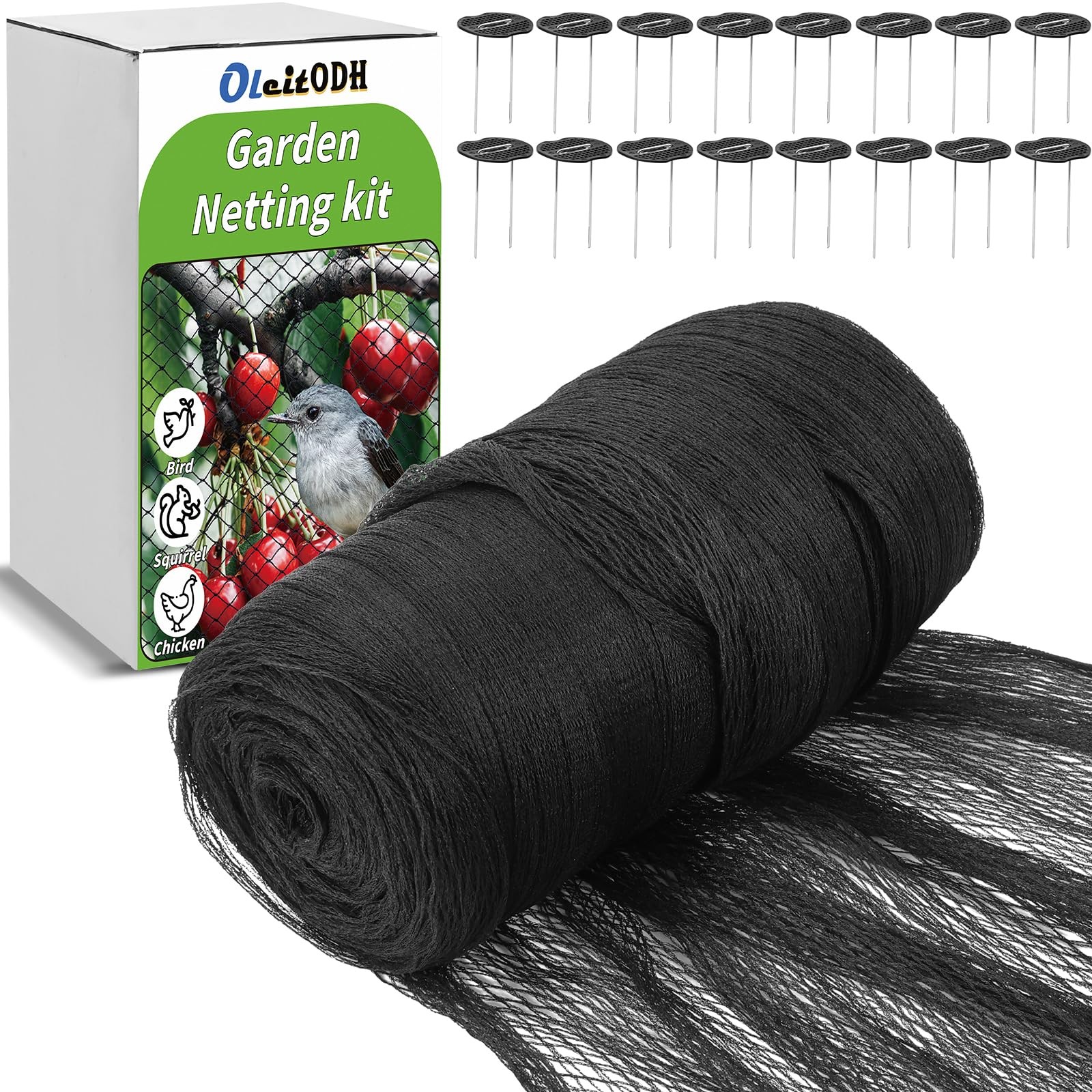Garden Mesh Netting 28x30 FT - Heavy Duty Bird Net, Pest 28x30ft, Black