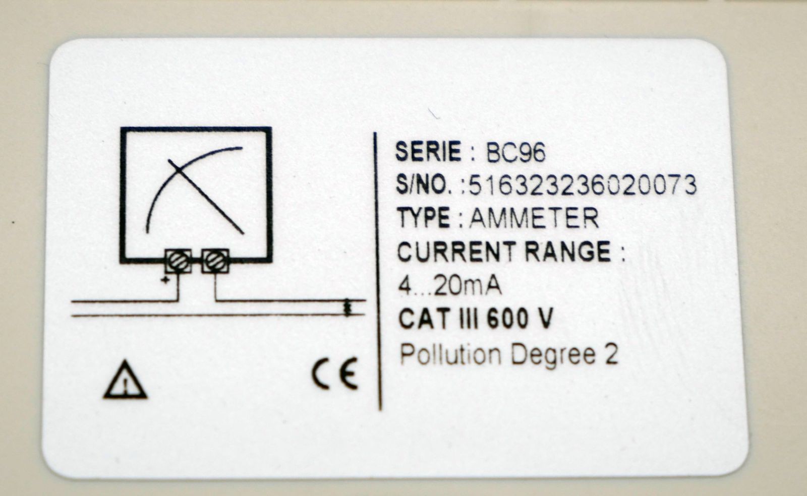 Circutor BC96 BC 96 4...20mA M11831 Ammeter / Process Indicator -Unused/Original Packaging-