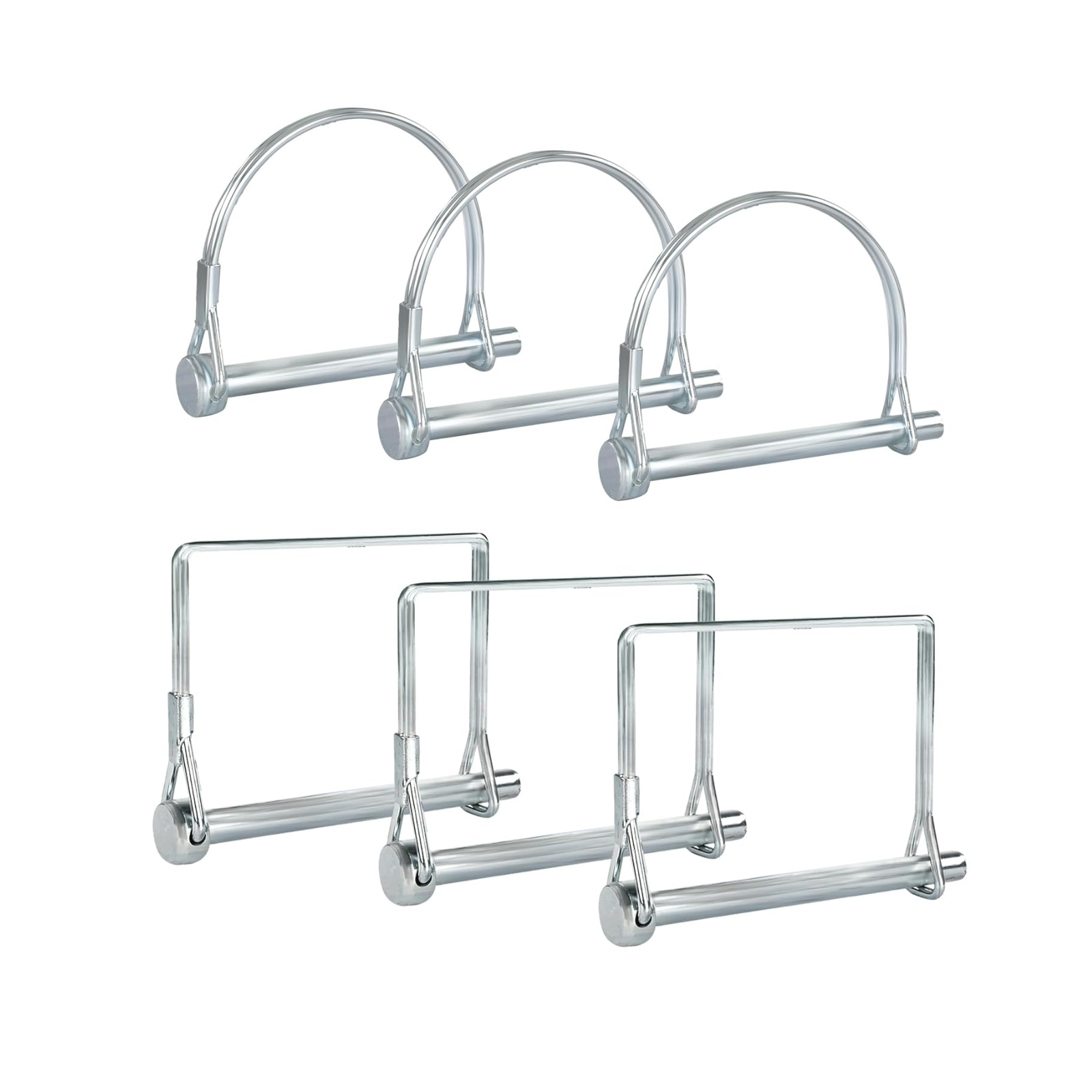 6 Pack Trailer Hitch Pins 1/4 x 2-3/4 Coupler PTO Lock Pins Heavy Duty