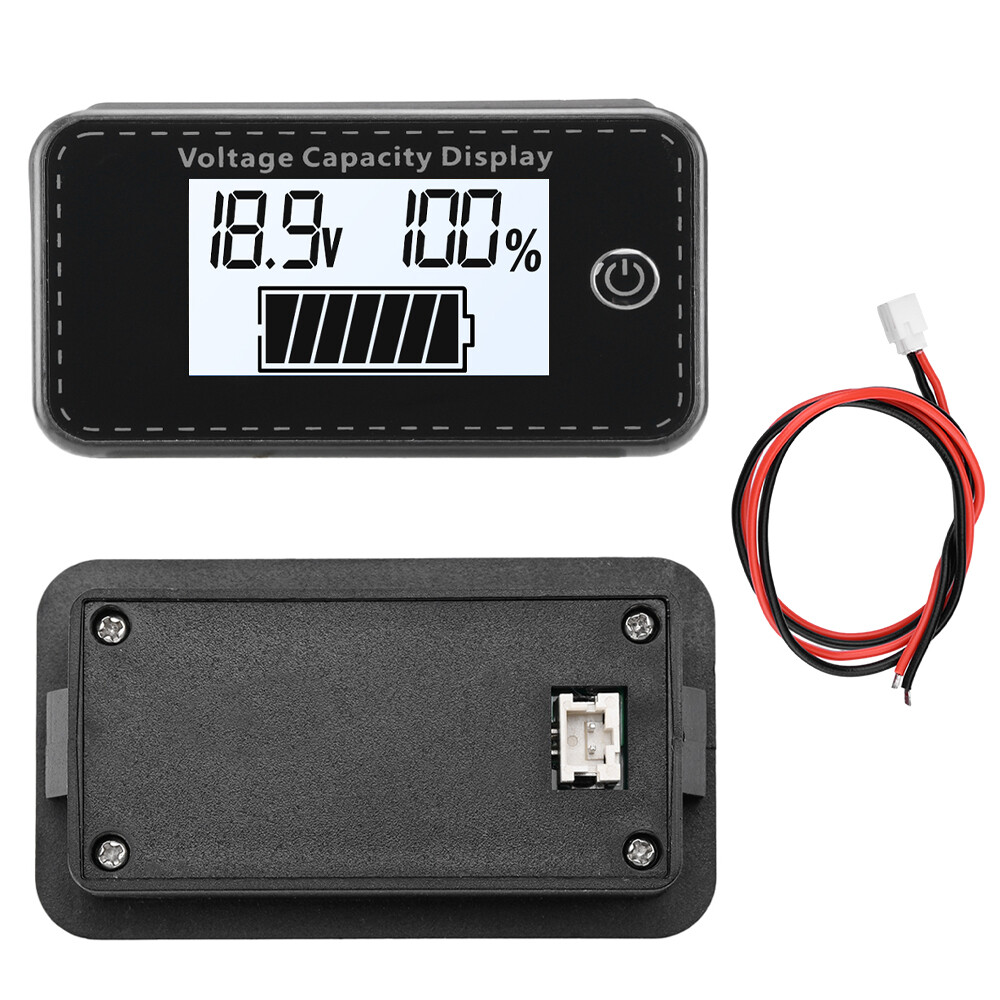 LCD Digital Battery Capacity Indicator DC 5-100V Voltmeter Voltage Meter Gauge