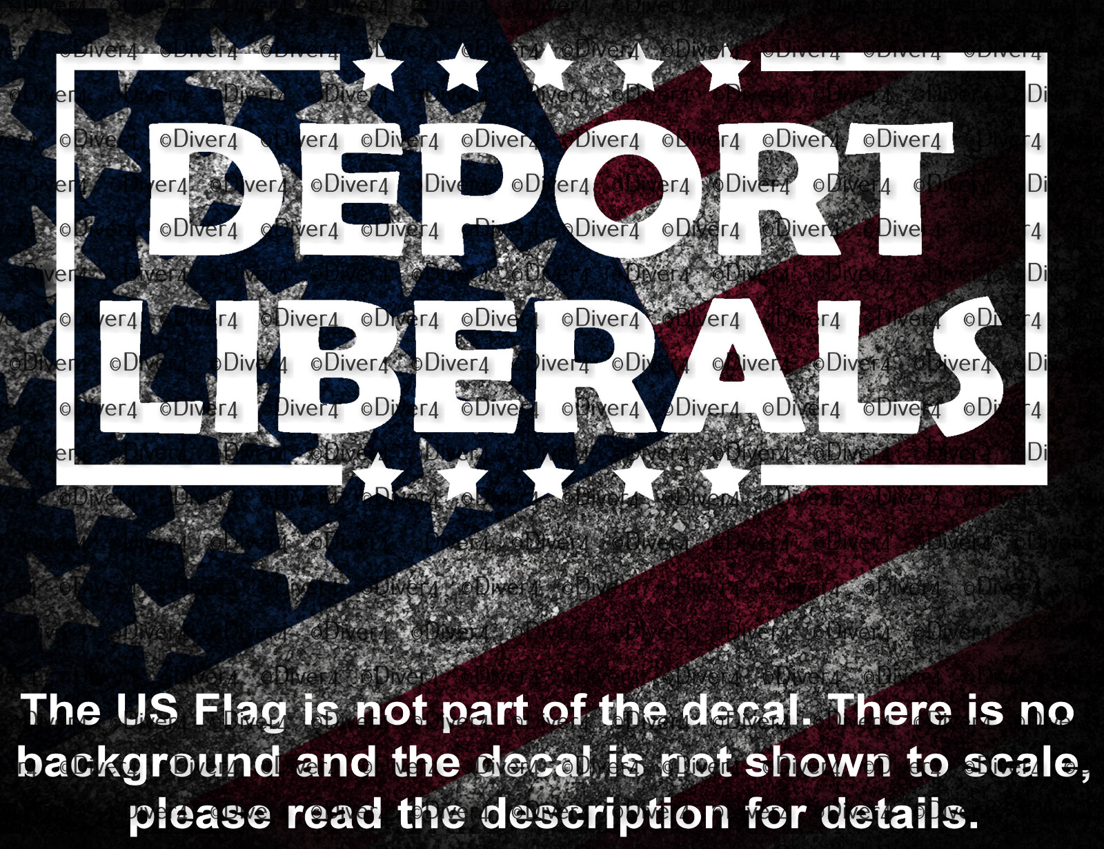 Deport Liberals Funny Car Truck Window Vinyl Decal US Seller MAGA