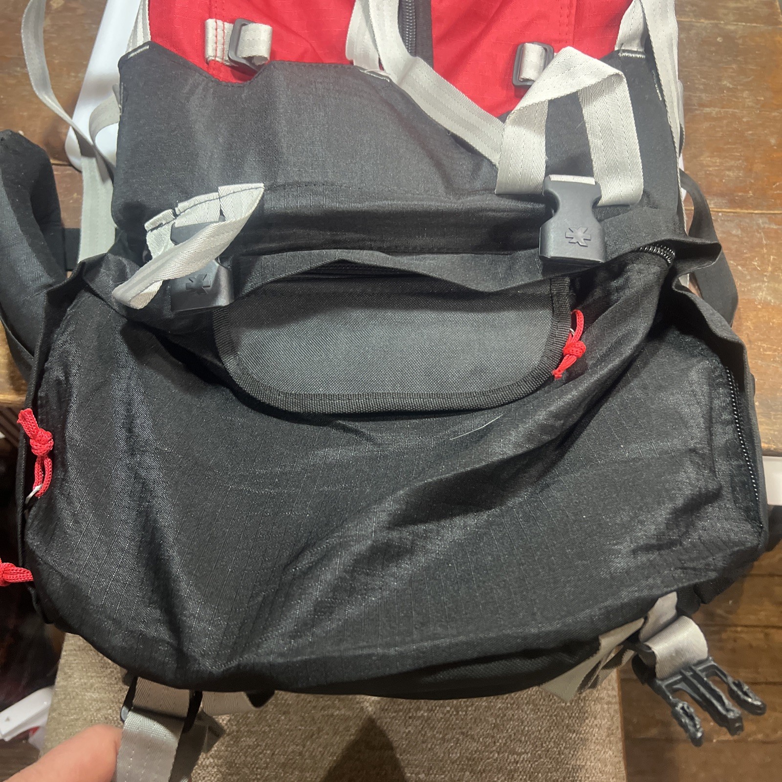 K-Cliffs 115L Internal Frame Hiking Camping Travel Backpack Red/Black Nice Pack!
