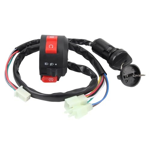 Handlebar Kill Switches with Key Ignition Compatible with 50cc 70cc 90cc 110cc