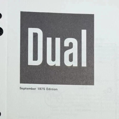 DUAL 1219 Turntable Service Manual Photocopy