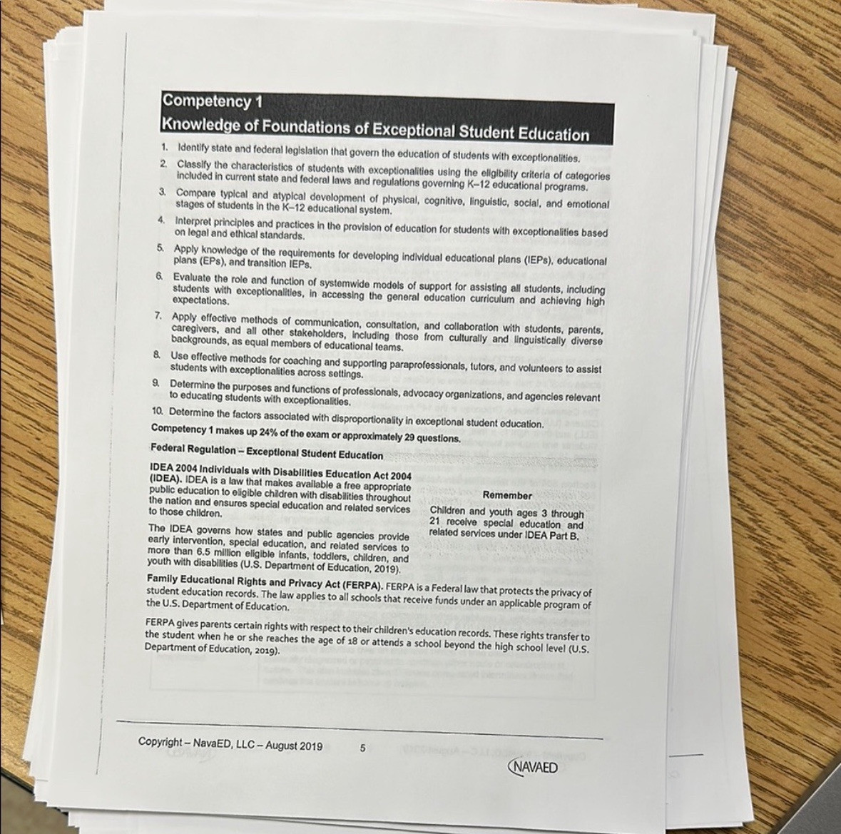 NAVAED FTCE ESE Exceptional Student Education Book