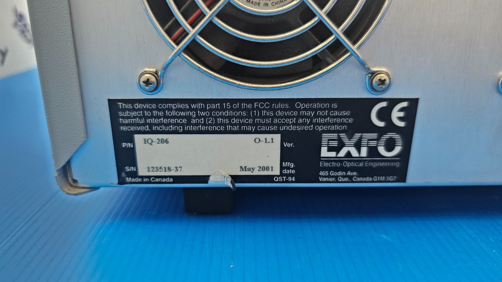 EXFO IQ-206 Optical Power Meter Modular Mainframe w/ IQ-9100 1x32 Module