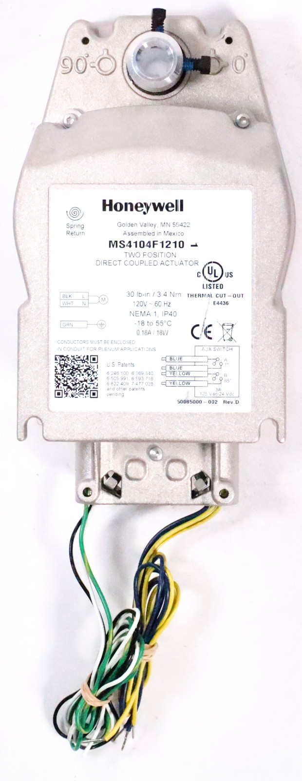 Honeywell MS4104F1210 Two Position Actuator