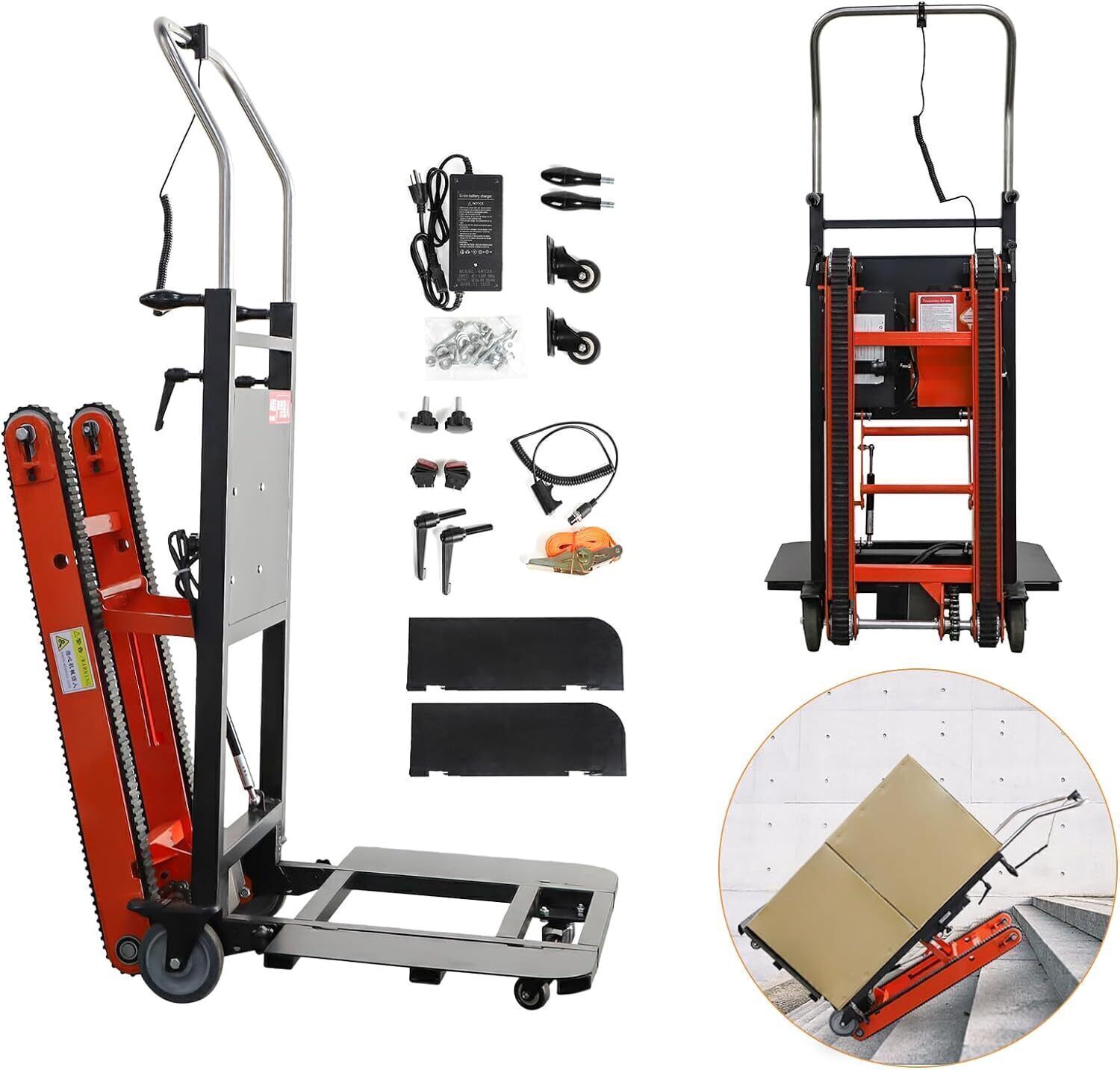 Electric Dolly Stair Climbing Cart 441lb Powered Stair Climber Hand Truck Trolly