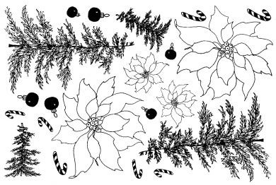 Unmounted Rubber Stamp Plate, Unmounted/Uncut Pink Rubber Stamps