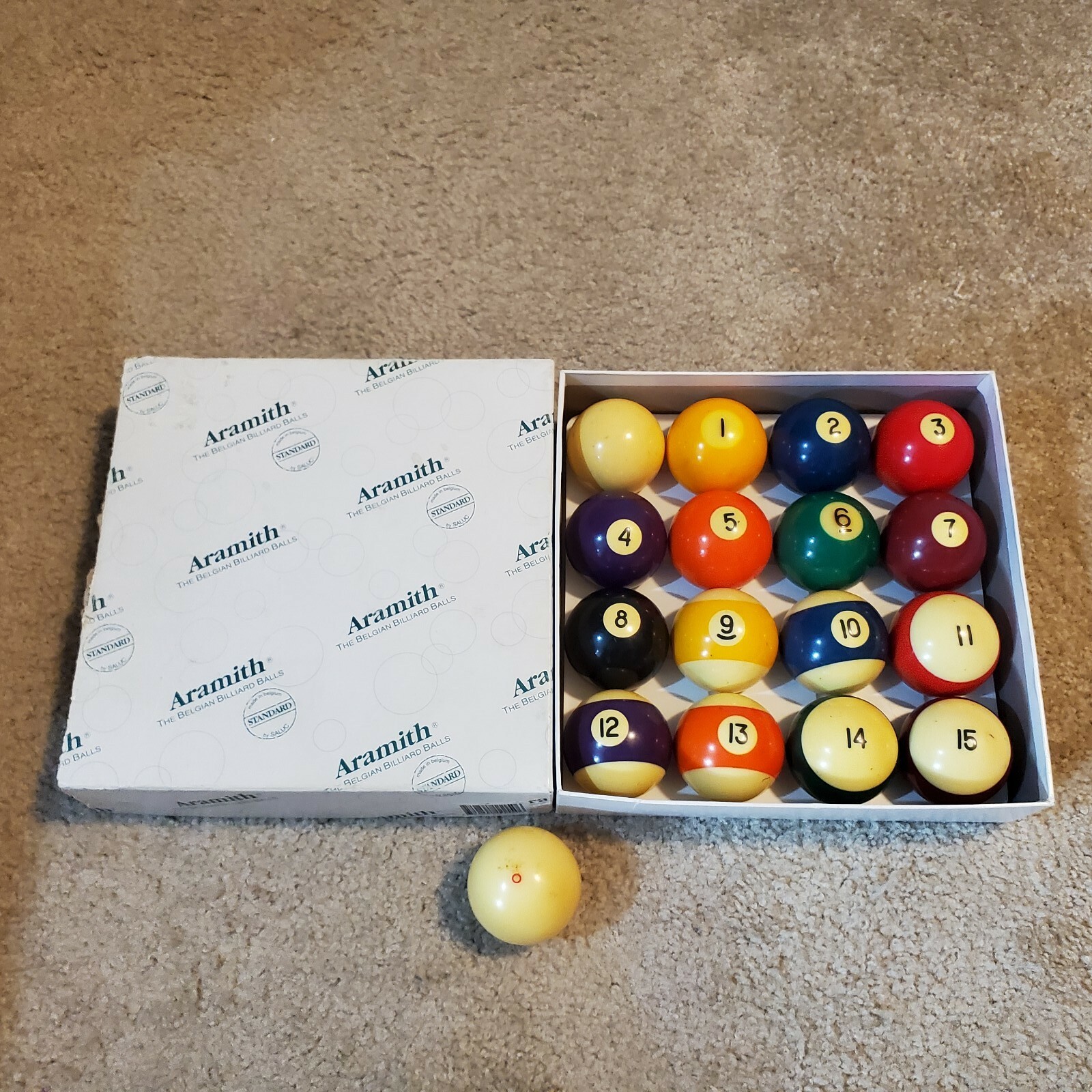 Belgian Aramith Crown Billiard Pool Ball Mixed Set Some Standard Some Premier