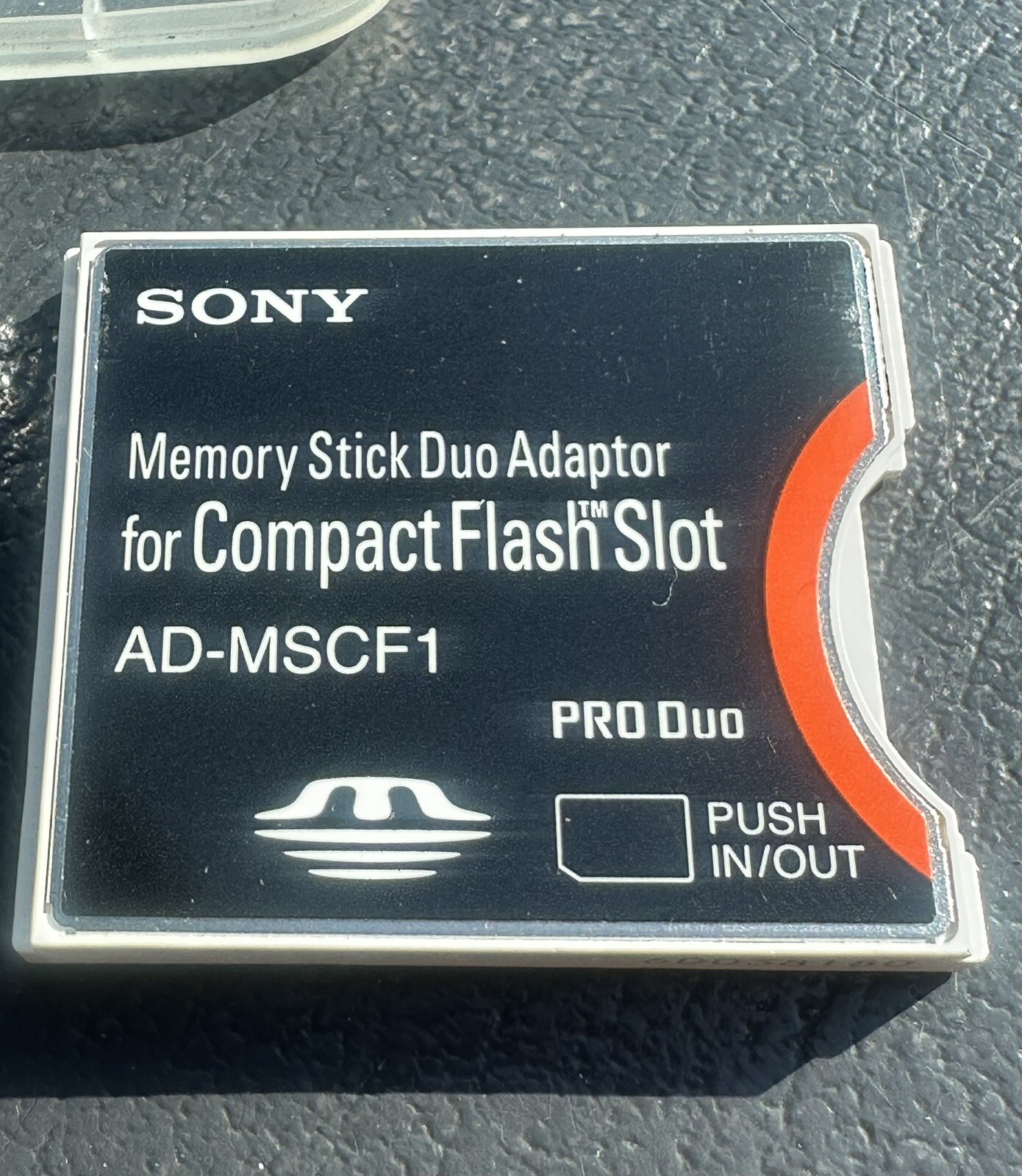 OEM Sony AD-MSCF1 Memory Stick Pro Duo Adapter For Compact Flash CF Card Tested