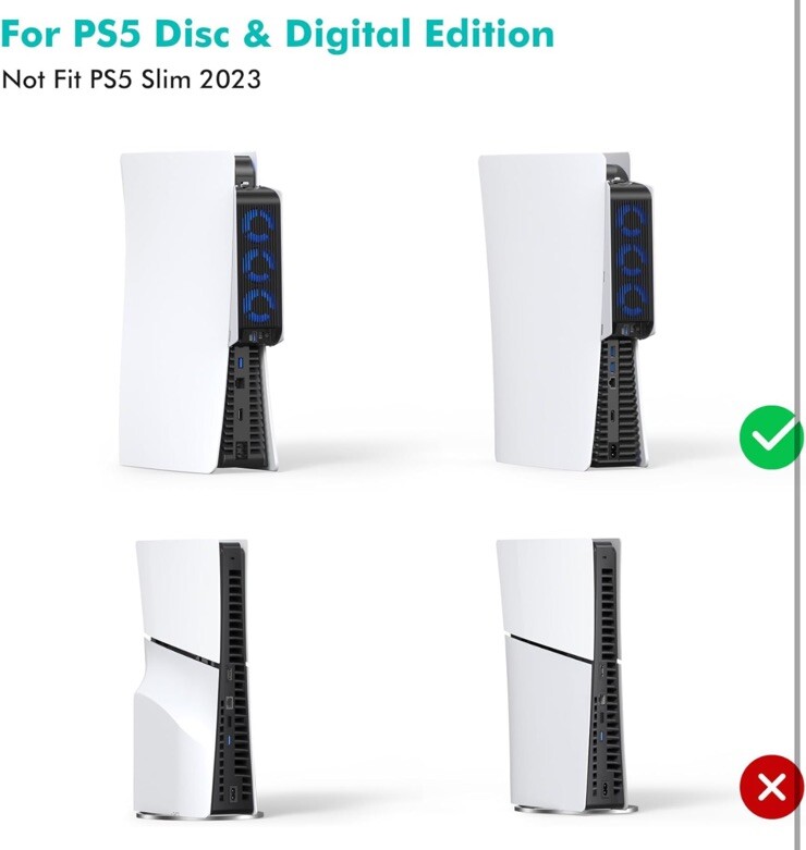 For PS5 PlayStation 5 Console Host Cooling Fan Cooler Game External Accessorie