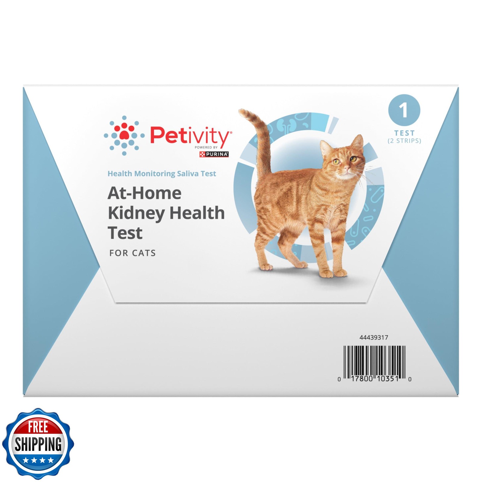 Petivity at-Home Kidney Health Test Kit for Cats, Powered by Purina - 1 Ounce