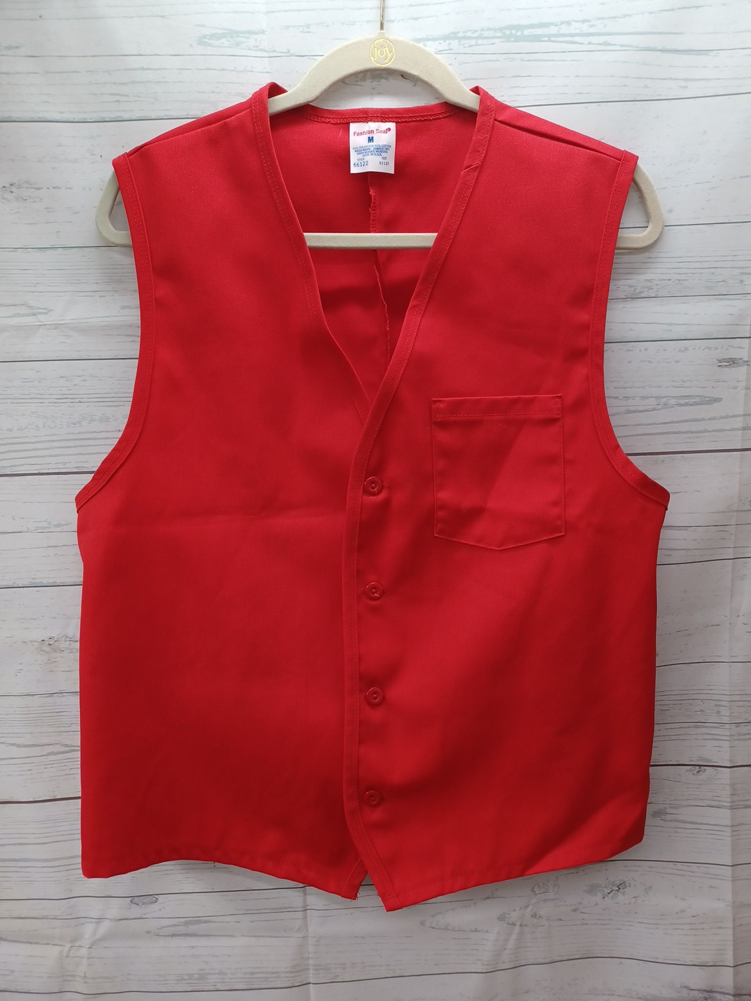 Vtg Unisex Work Vest Supermarket Grocery Store Employee Uniform Volunteer M